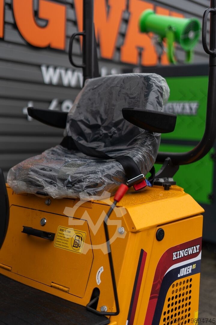 Siège ergonomique de la mini-pelle Ma boutique Kingway Joker R5 avec ceinture de sécurité et structure en acier jaune