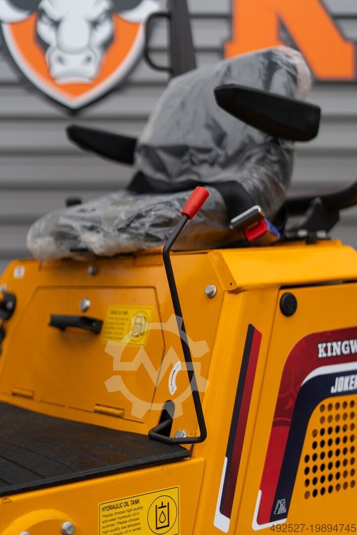 Mini pelle hydraulique Ma boutique Kingway Joker R5 jaune avec siège ergonomique et commandes précises
