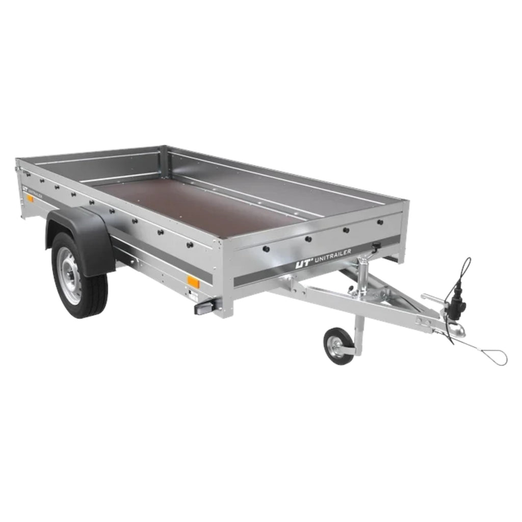 Remorque utilitaire Ma boutique UNITRAILER en acier galvanisé avec plancher antidérapant pour transport de marchandises