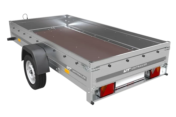 Remorque utilitaire Ma boutique UNITRAILER en acier galvanisé avec plancher antidérapant pour transport de marchandises